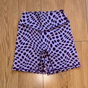 Vitality x Cosmopolitan Lavender Dot High-Rise Bike Shorts NWOT